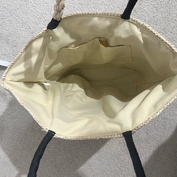 NWT Time and Tru Cheetah Woven Beach Tote - Picture 2 of 3